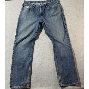 Cinch Jeans Mens 40x34 Blue Denim Straight Cotton American Workwear Solid